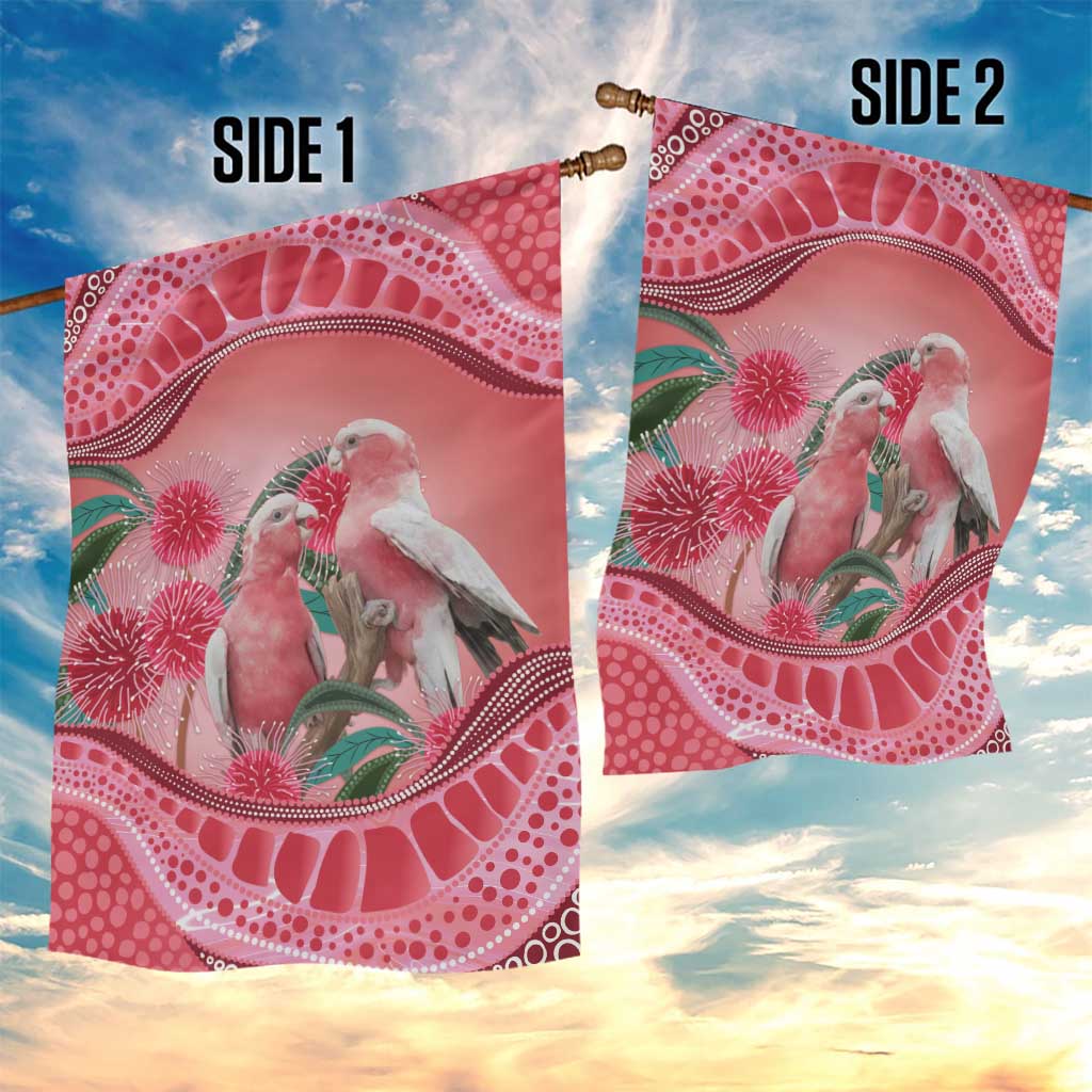 Indigenous Pink Galah Australia Garden Flag Australian Hakea Aboriginal Art Proud