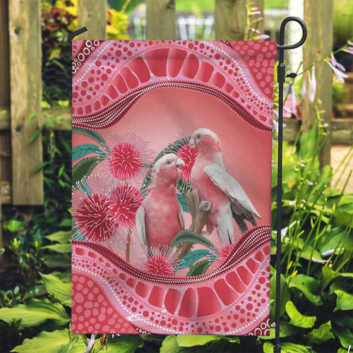Indigenous Pink Galah Australia Garden Flag Australian Hakea Aboriginal Art Proud