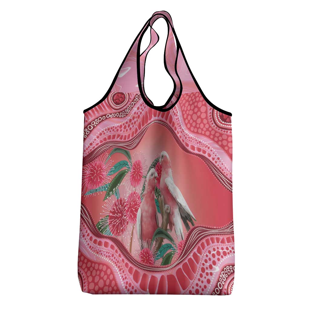 Indigenous Pink Galah Australia Grocery Bag Australian Hakea Aboriginal Art Proud