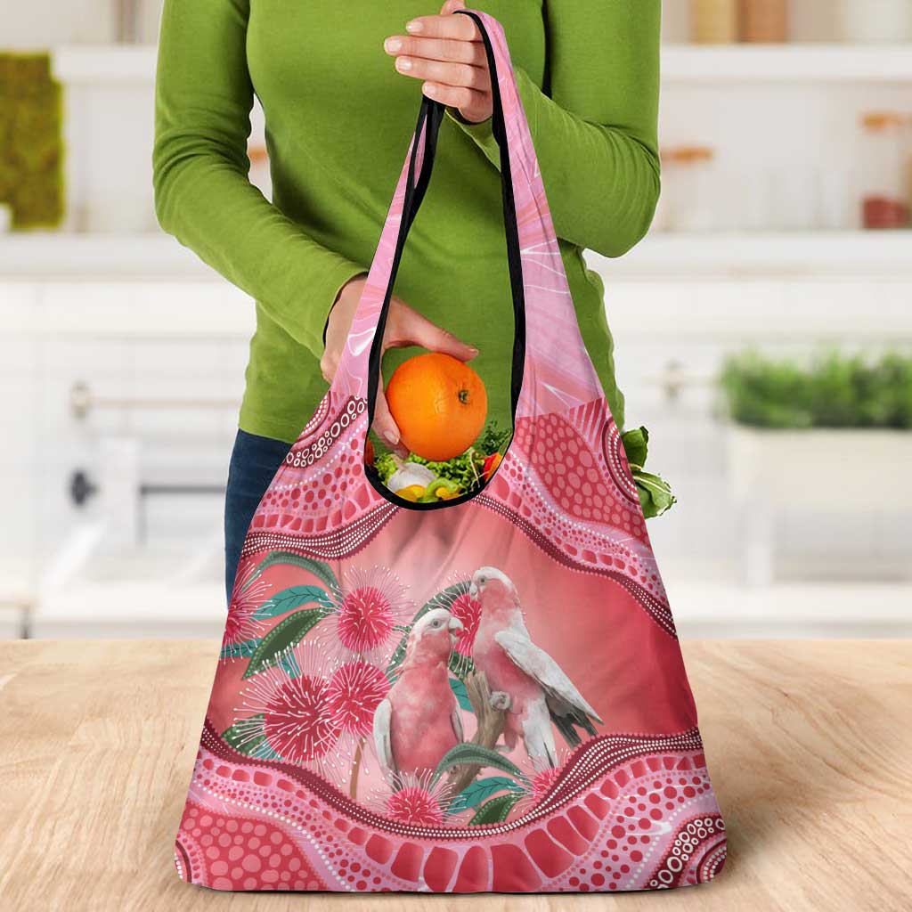 Indigenous Pink Galah Australia Grocery Bag Australian Hakea Aboriginal Art Proud