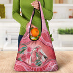 Indigenous Pink Galah Australia Grocery Bag Australian Hakea Aboriginal Art Proud