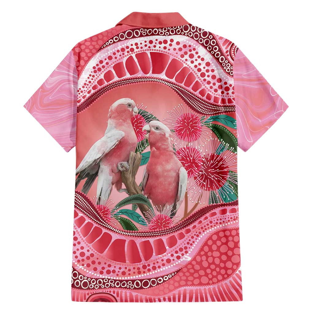 Indigenous Pink Galah Australia Hawaiian Shirt Australian Hakea Aboriginal Art Proud