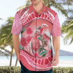 Indigenous Pink Galah Australia Hawaiian Shirt Australian Hakea Aboriginal Art Proud