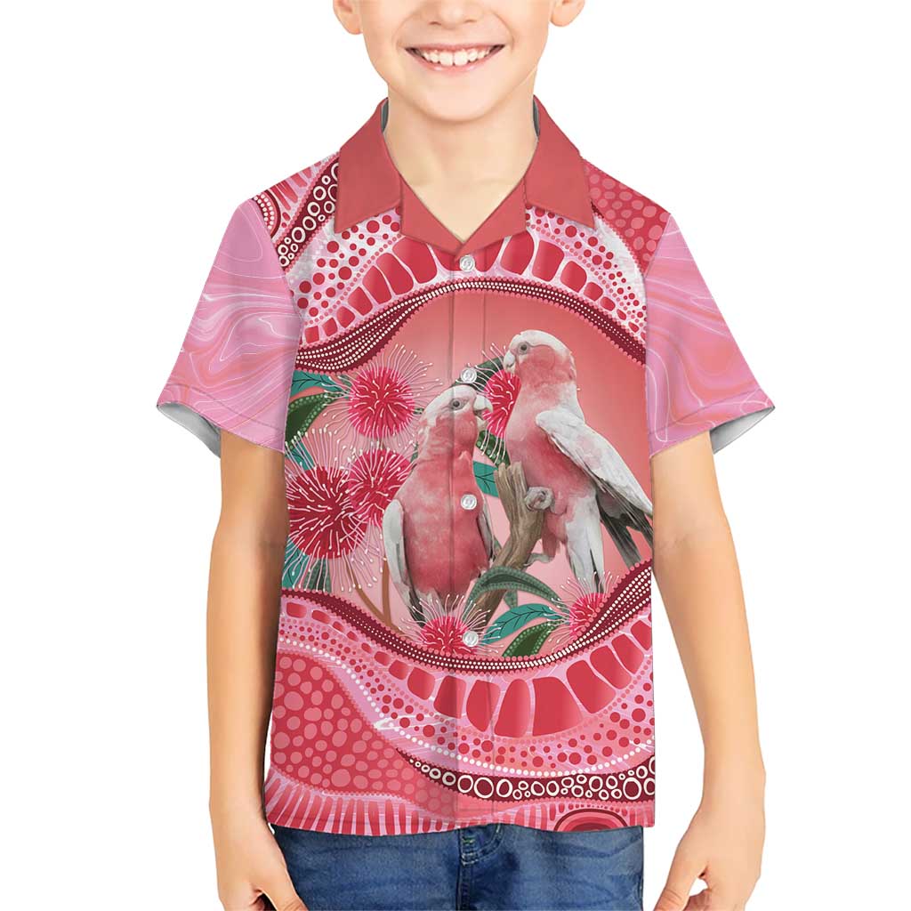Indigenous Pink Galah Australia Hawaiian Shirt Australian Hakea Aboriginal Art Proud