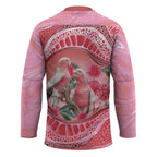 Indigenous Pink Galah Australia Hockey Jersey Australian Hakea Aboriginal Art Proud