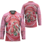 Indigenous Pink Galah Australia Hockey Jersey Australian Hakea Aboriginal Art Proud