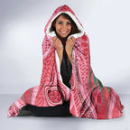 Indigenous Pink Galah Australia Hooded Blanket Australian Hakea Aboriginal Art Proud