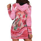 Indigenous Pink Galah Australia Hoodie Dress Australian Hakea Aboriginal Art Proud