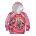 Indigenous Pink Galah Australia Kid Hoodie Australian Hakea Aboriginal Art Proud
