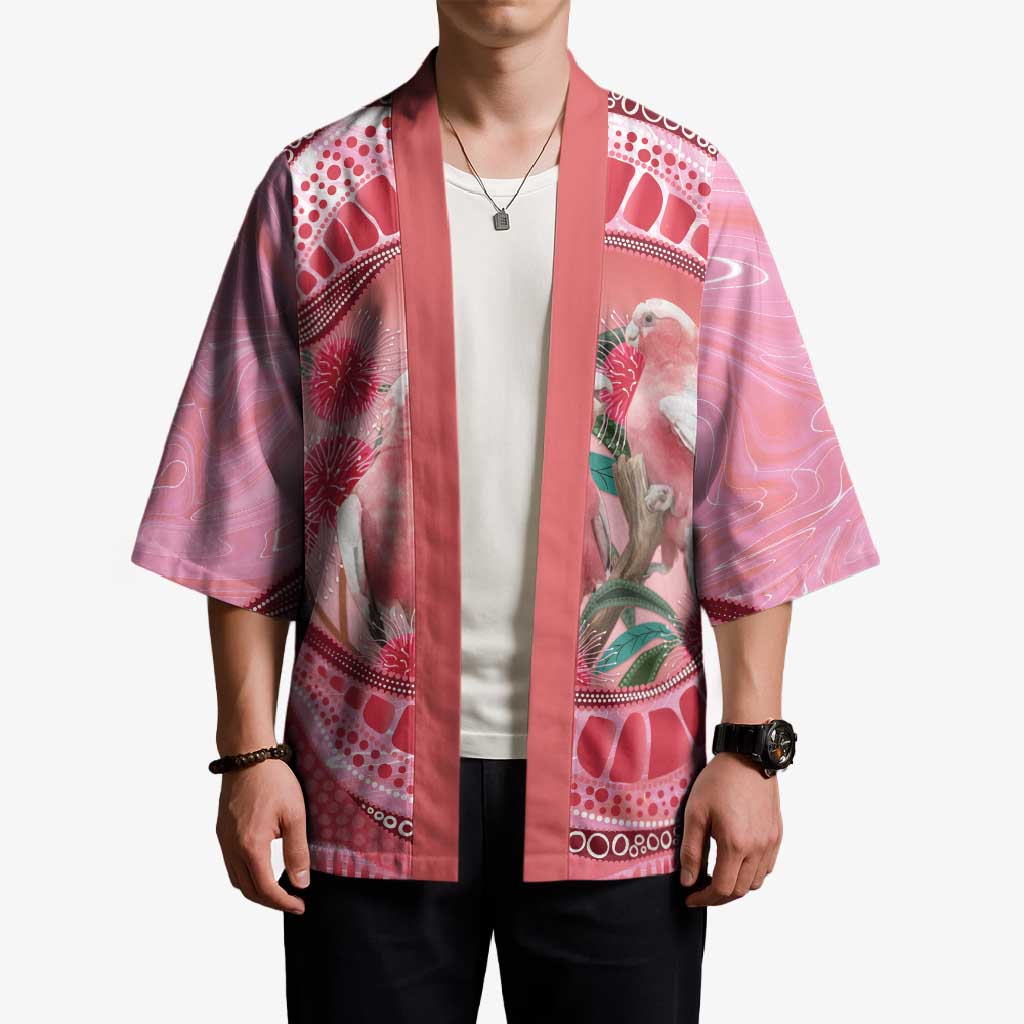 Indigenous Pink Galah Australia Kimono Australian Hakea Aboriginal Art Proud