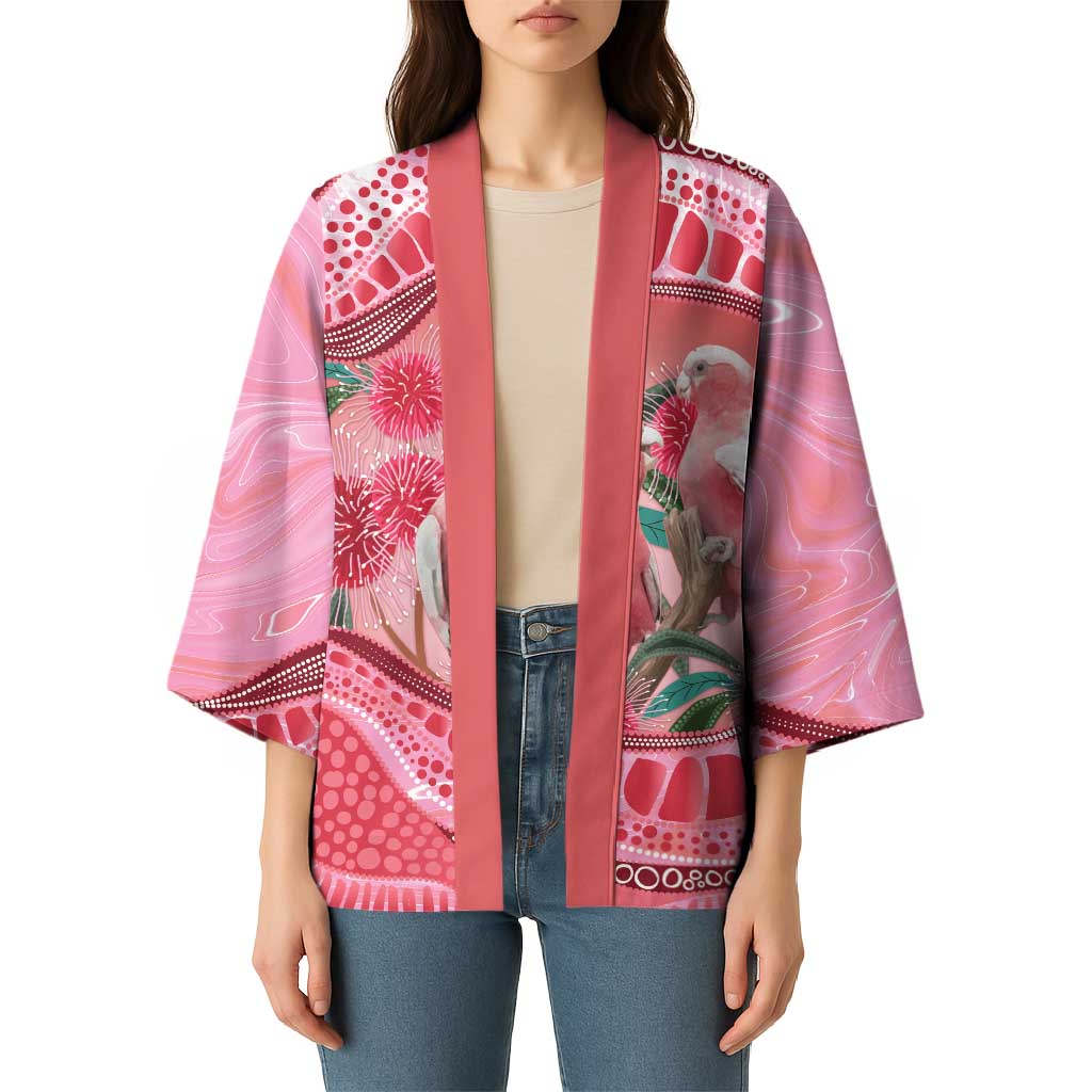 Indigenous Pink Galah Australia Kimono Australian Hakea Aboriginal Art Proud