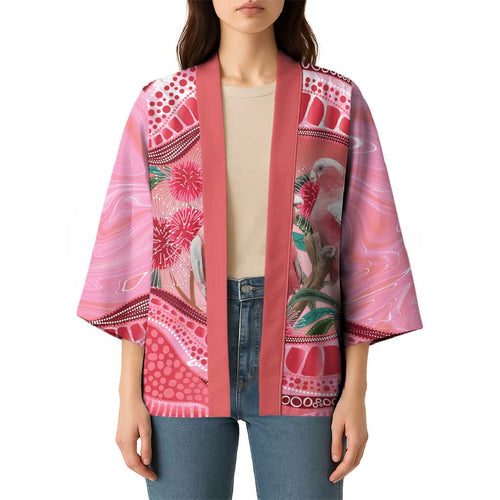 Indigenous Pink Galah Australia Kimono Australian Hakea Aboriginal Art Proud