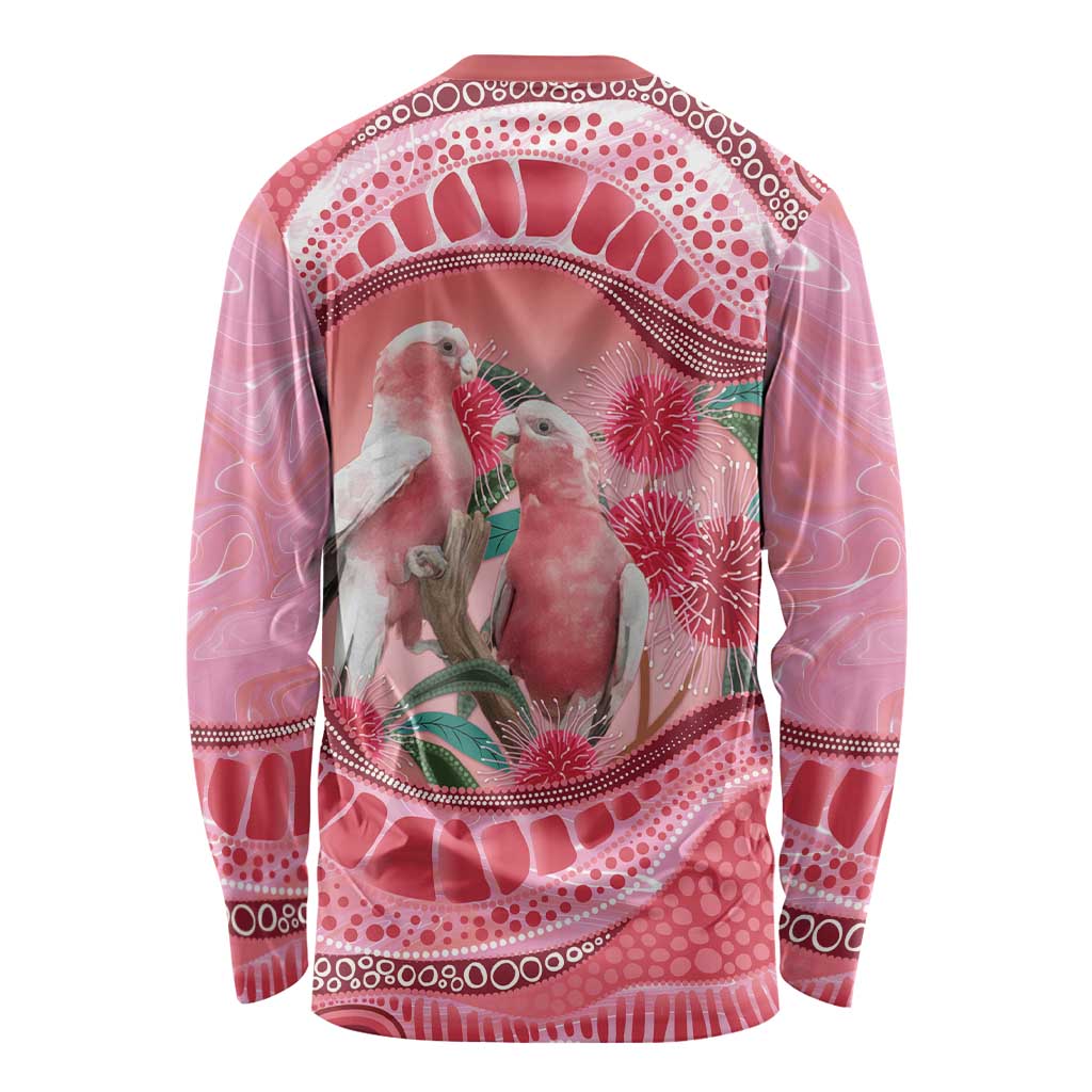 Indigenous Pink Galah Australia Long Sleeve Shirt Australian Hakea Aboriginal Art Proud