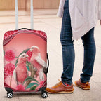 Indigenous Pink Galah Australia Luggage Cover Australian Hakea Aboriginal Art Proud