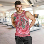 Indigenous Pink Galah Australia Men Tank Top Australian Hakea Aboriginal Art Proud