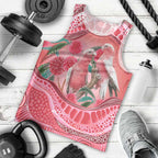 Indigenous Pink Galah Australia Men Tank Top Australian Hakea Aboriginal Art Proud