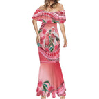 Indigenous Pink Galah Australia Mermaid Dress Australian Hakea Aboriginal Art Proud