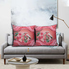 Indigenous Pink Galah Australia Pillow Cover Australian Hakea Aboriginal Art Proud