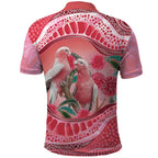 Indigenous Pink Galah Australia Polo Shirt Australian Hakea Aboriginal Art Proud