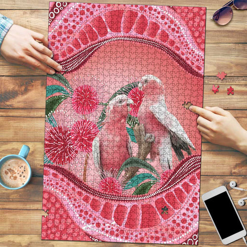 Indigenous Pink Galah Australia Puzzle Australian Hakea Aboriginal Art Proud