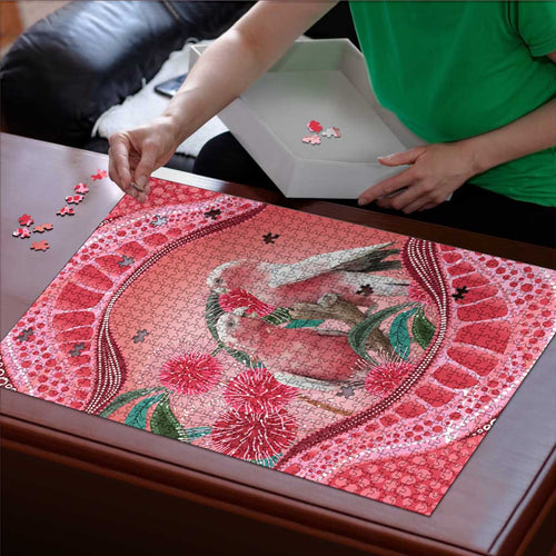 Indigenous Pink Galah Australia Puzzle Australian Hakea Aboriginal Art Proud