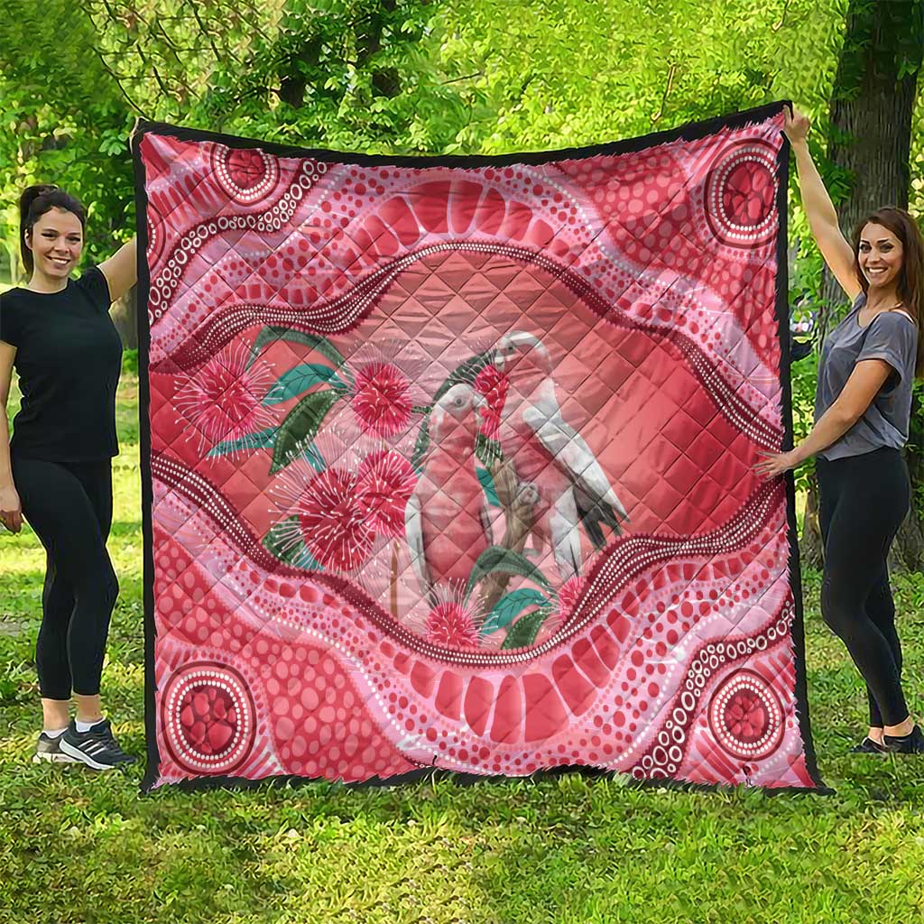 Indigenous Pink Galah Australia Quilt Australian Hakea Aboriginal Art Proud