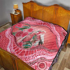 Indigenous Pink Galah Australia Quilt Australian Hakea Aboriginal Art Proud