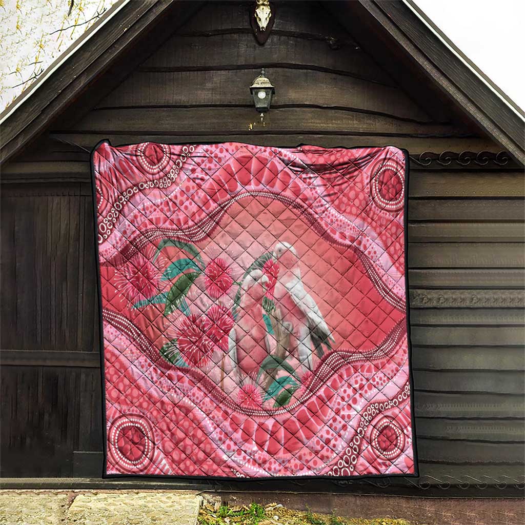 Indigenous Pink Galah Australia Quilt Australian Hakea Aboriginal Art Proud