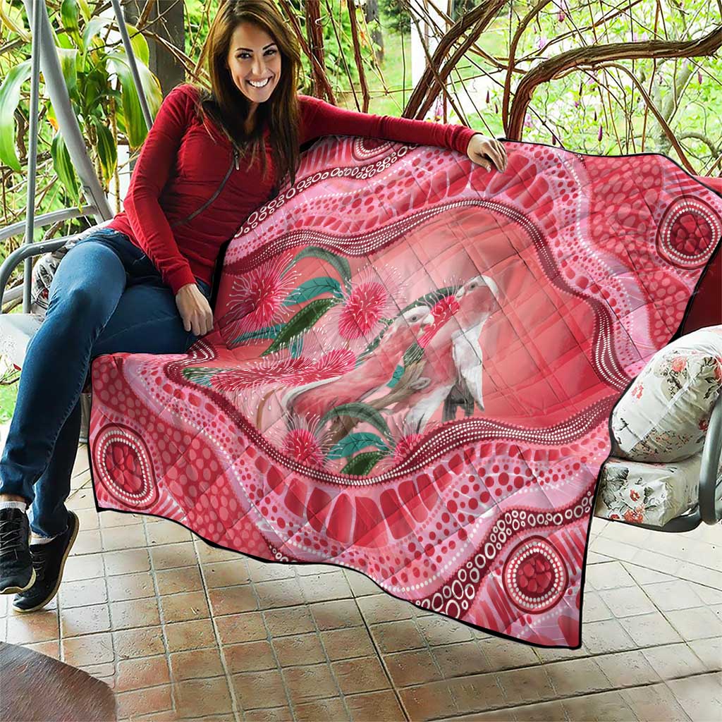 Indigenous Pink Galah Australia Quilt Australian Hakea Aboriginal Art Proud