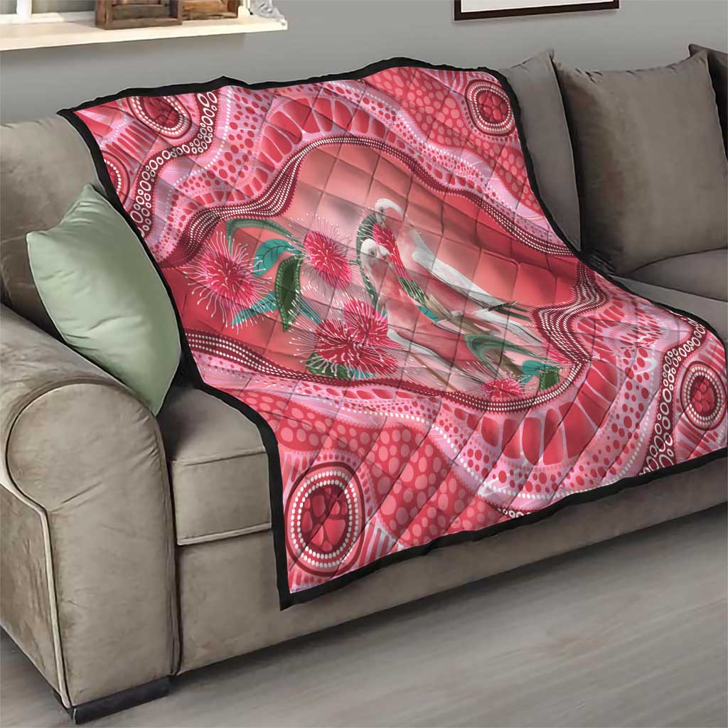 Indigenous Pink Galah Australia Quilt Australian Hakea Aboriginal Art Proud
