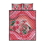 Indigenous Pink Galah Australia Quilt Bed Set Australian Hakea Aboriginal Art Proud