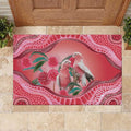 Indigenous Pink Galah Australia Rubber Doormat Australian Hakea Aboriginal Art Proud