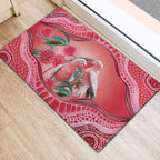 Indigenous Pink Galah Australia Rubber Doormat Australian Hakea Aboriginal Art Proud