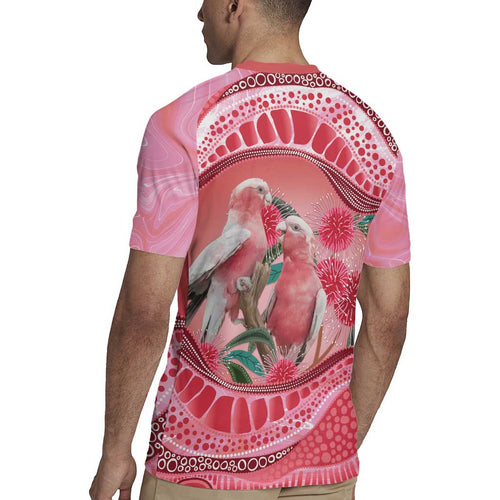 Indigenous Pink Galah Australia Rugby Jersey Australian Hakea Aboriginal Art Proud