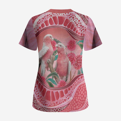 Indigenous Pink Galah Australia Scrub Top Australian Hakea Aboriginal Art Proud