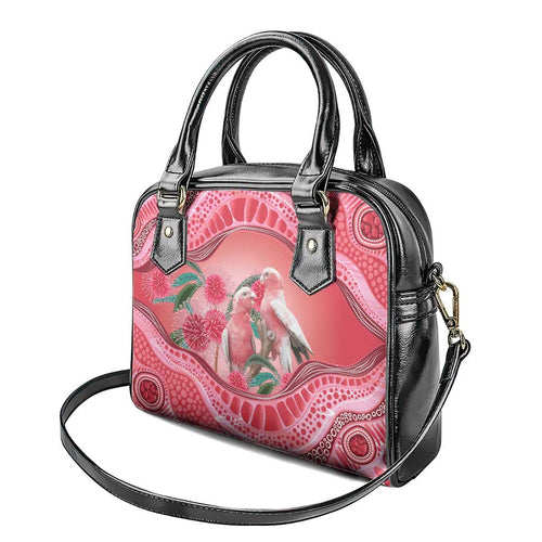 Indigenous Pink Galah Australia Shoulder Handbag Australian Hakea Aboriginal Art Proud