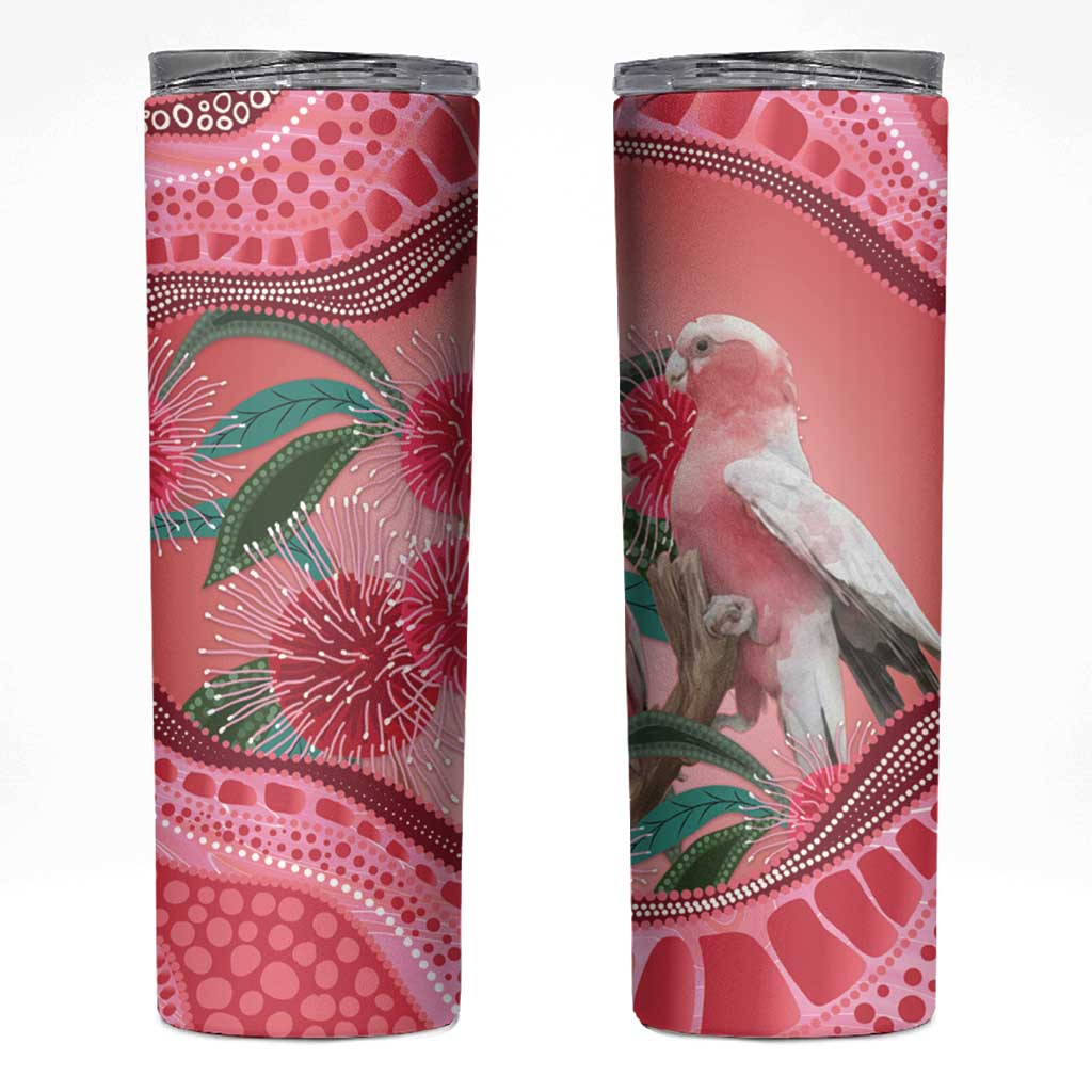 Indigenous Pink Galah Australia Skinny Tumbler Australian Hakea Aboriginal Art Proud