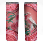 Indigenous Pink Galah Australia Skinny Tumbler Australian Hakea Aboriginal Art Proud
