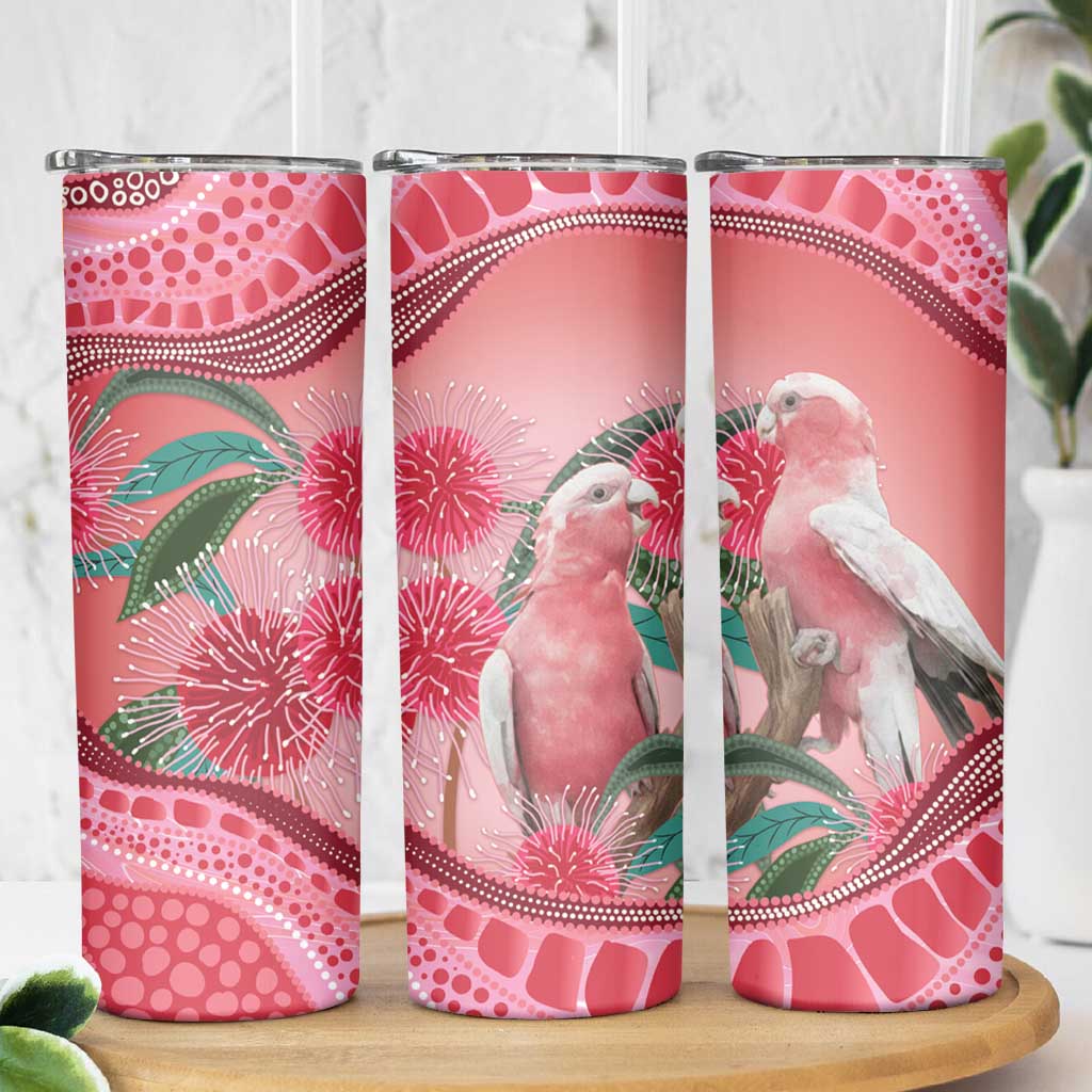 Indigenous Pink Galah Australia Skinny Tumbler Australian Hakea Aboriginal Art Proud