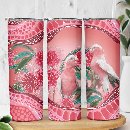 Indigenous Pink Galah Australia Skinny Tumbler Australian Hakea Aboriginal Art Proud