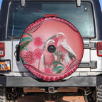 Indigenous Pink Galah Australia Spare Tire Cover Australian Hakea Aboriginal Art Proud