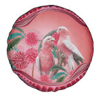 Indigenous Pink Galah Australia Spare Tire Cover Australian Hakea Aboriginal Art Proud