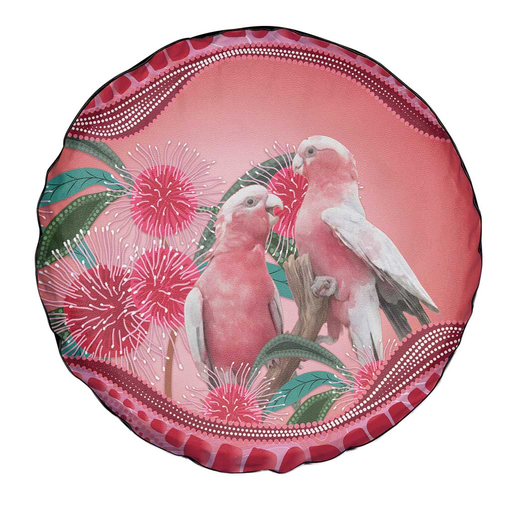 Indigenous Pink Galah Australia Spare Tire Cover Australian Hakea Aboriginal Art Proud