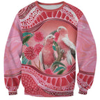 Indigenous Pink Galah Australia Sweatshirt Australian Hakea Aboriginal Art Proud