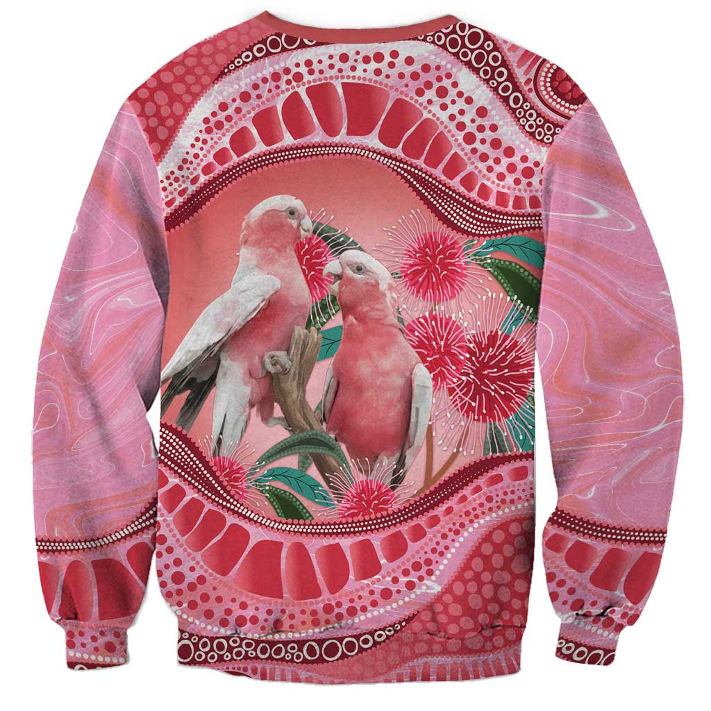Indigenous Pink Galah Australia Sweatshirt Australian Hakea Aboriginal Art Proud