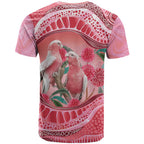 Indigenous Pink Galah Australia T Shirt Australian Hakea Aboriginal Art Proud