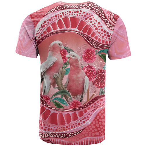 Indigenous Pink Galah Australia T Shirt Australian Hakea Aboriginal Art Proud