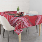 Indigenous Pink Galah Australia Tablecloth Australian Hakea Aboriginal Art Proud