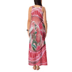 Indigenous Pink Galah Australia Tank Maxi Dress Australian Hakea Aboriginal Art Proud