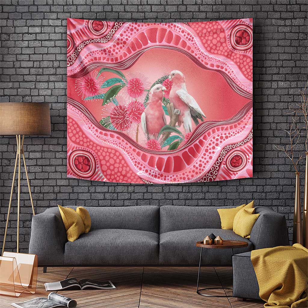 Indigenous Pink Galah Australia Tapestry Australian Hakea Aboriginal Art Proud